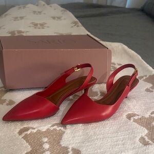 SARTO By Franco Sarto Red Slingback Heels